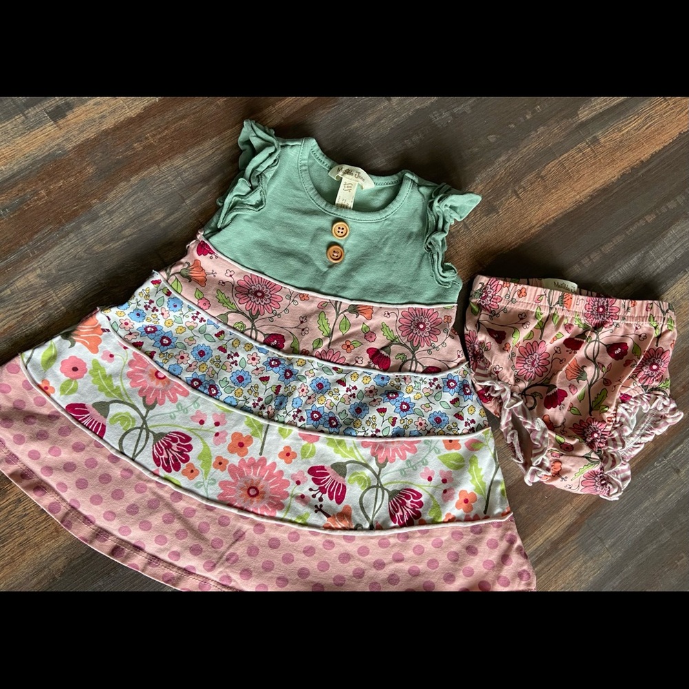 Matilda Jane dress w/matching diaper cover 3-6 months - Picture 1 of 2